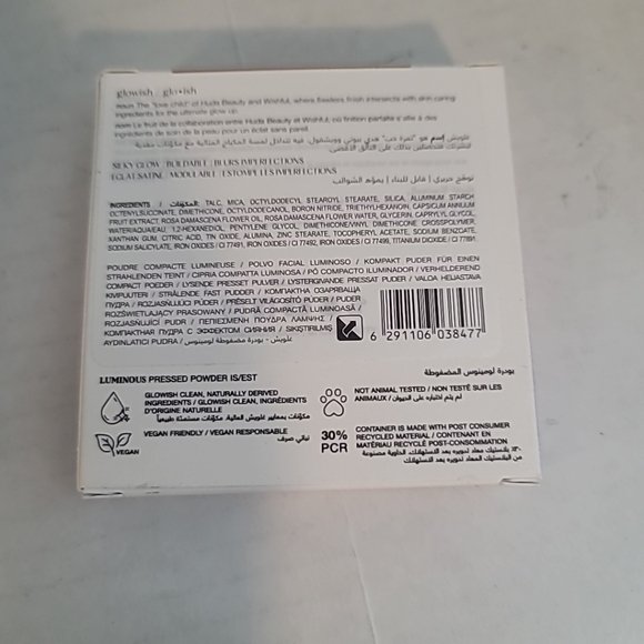 Glowish By Huda Beauty Luminous Pressed Powder *08 Tan* Sealed BNIB FULL SIZE - Picture 2 of 2